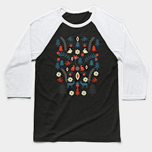 Folk winter pattern Baseball T-Shirt